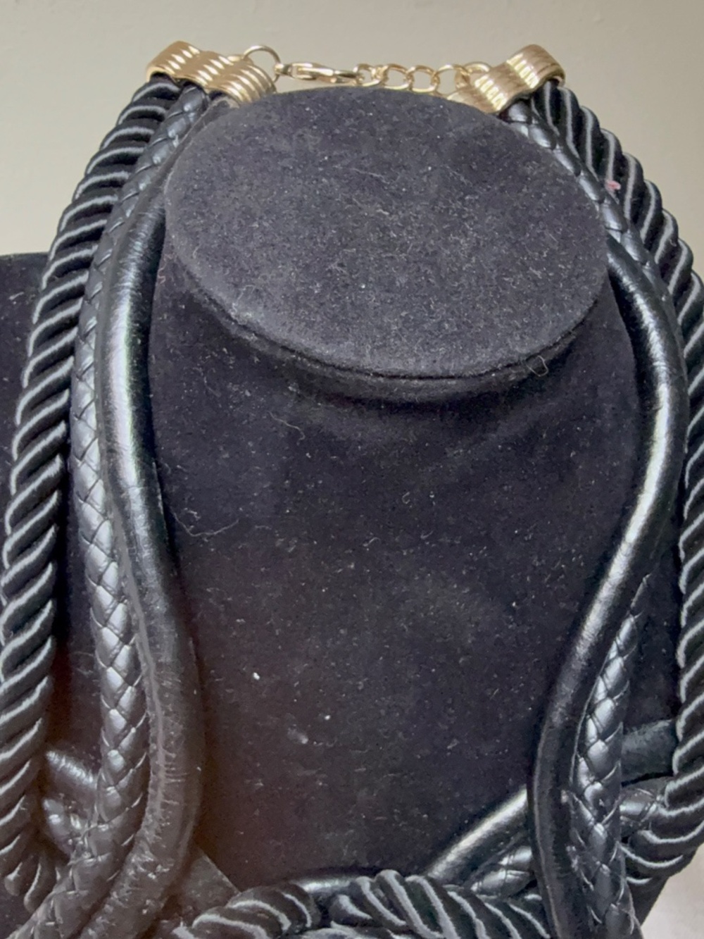 Mika Black Tassel Fringe Bib Statement Necklace - Picture 6 of 9